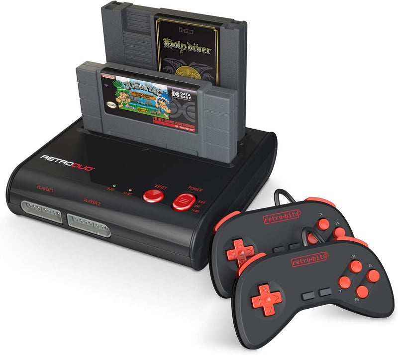 Retro Bit Retro-Bit Retro Duo 2-in-1 Gaming Console - Red/Black - Image 1
